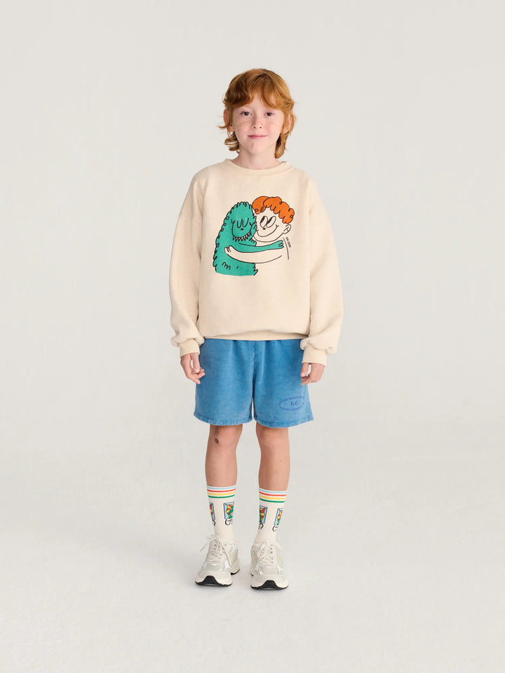 Bobo Choses - Hug Hairy Monster Sweatshirt Beige