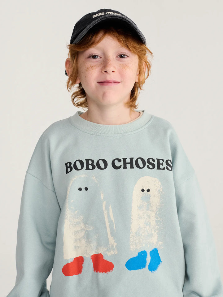 Bobo Choses - Booty Ghosts Sweatshirt Light Blue