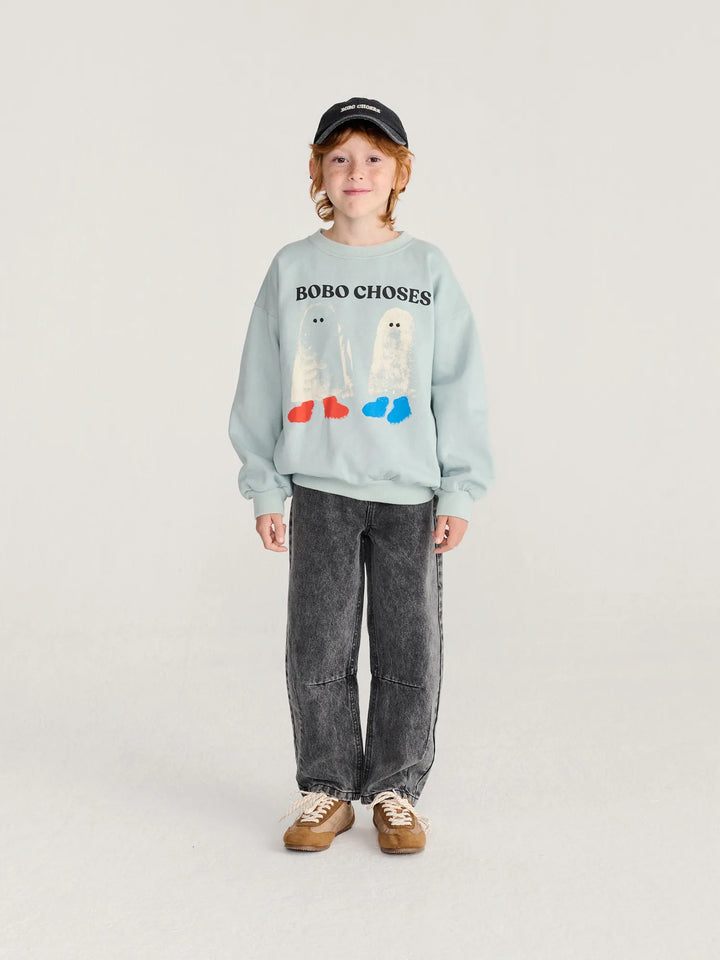Bobo Choses - Booty Ghosts Sweatshirt Light Blue