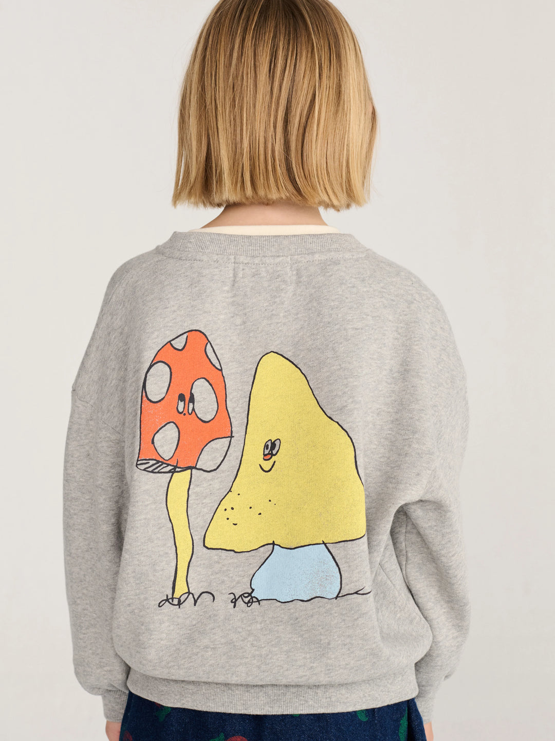 Bobo Choses - Mush Monster Duo Sweatshirt Light Heather Grey