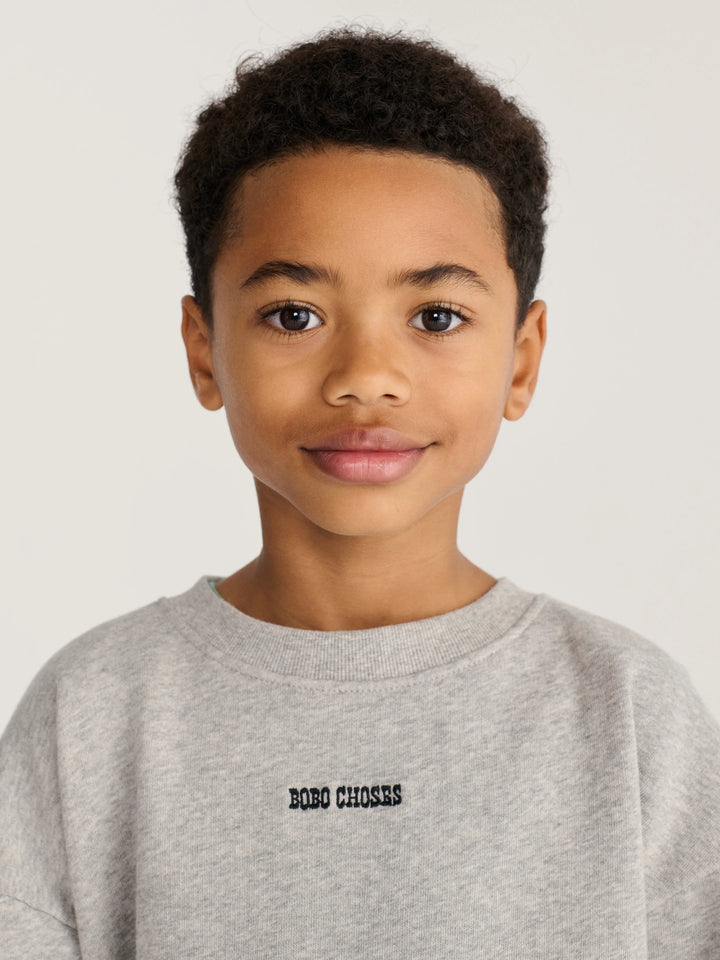 Bobo Choses - Mush Monster Duo Sweatshirt Light Heather Grey