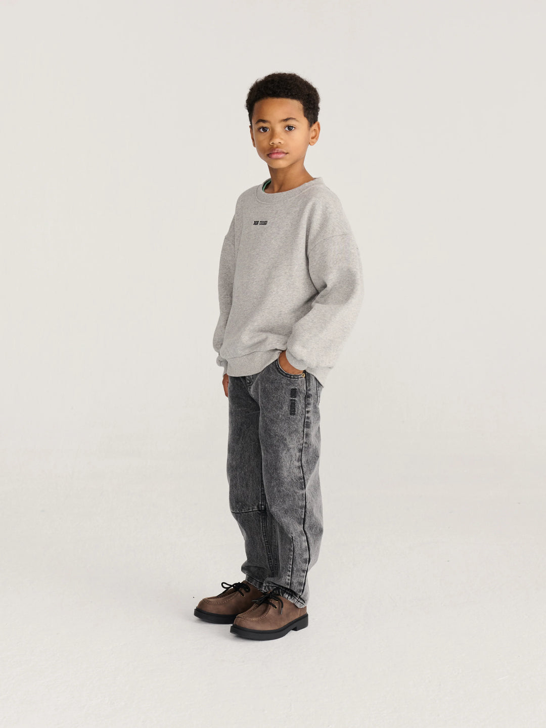 Bobo Choses - Mush Monster Duo Sweatshirt Light Heather Grey