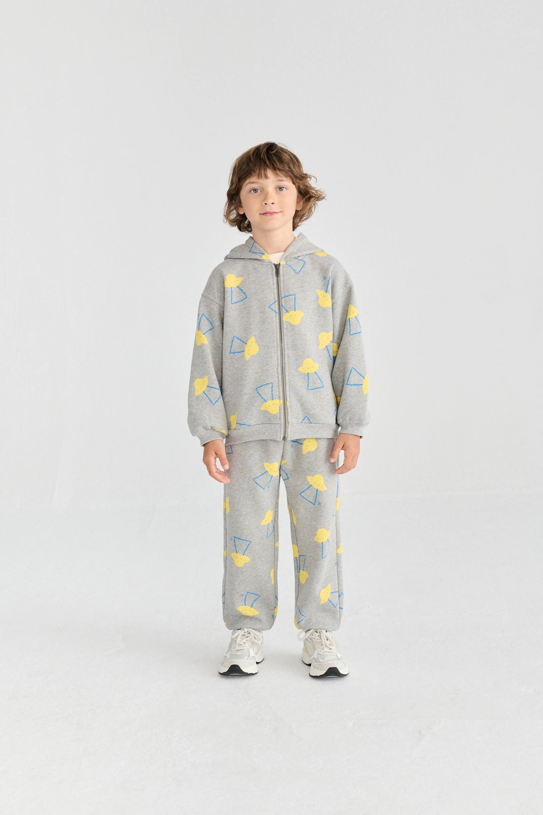 Bobo Choses - Pixel Abduction All Over Jogging Pants Light Heather Grey