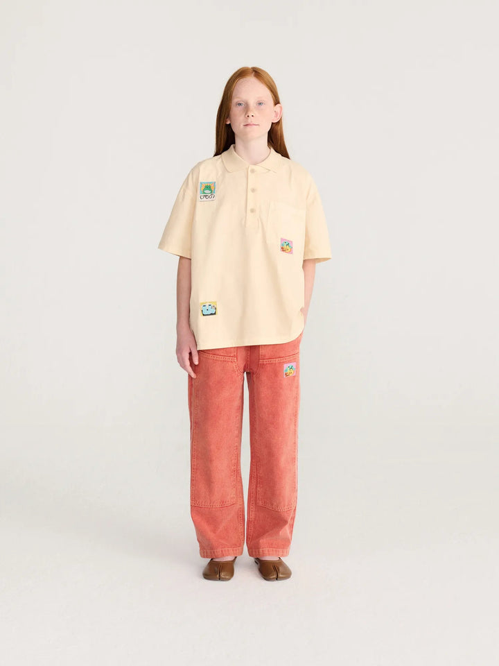 Bobo Choses - Taxi Saurus Tag Twill Pants Red
