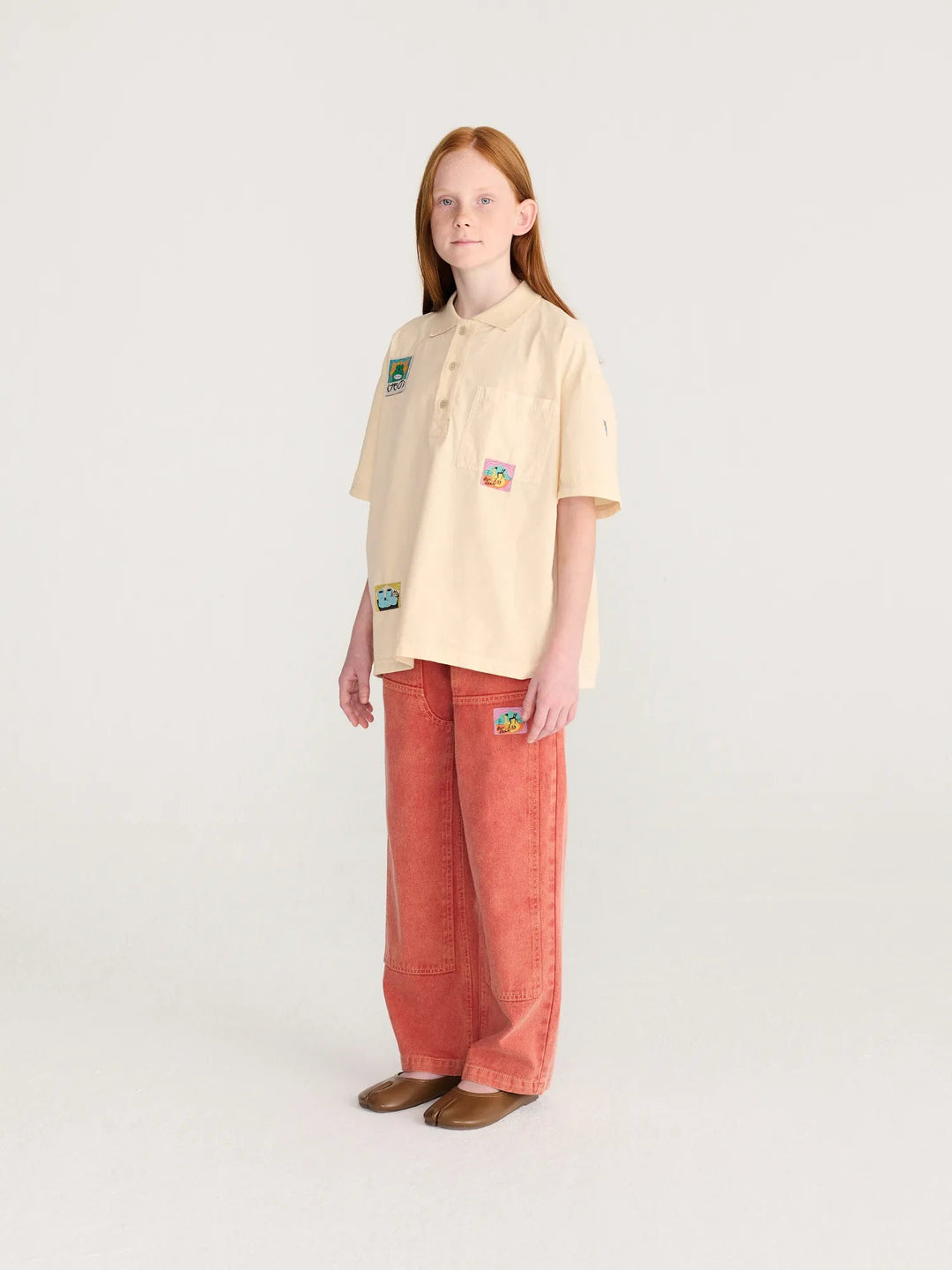 Bobo Choses - Taxi Saurus Tag Twill Pants Red