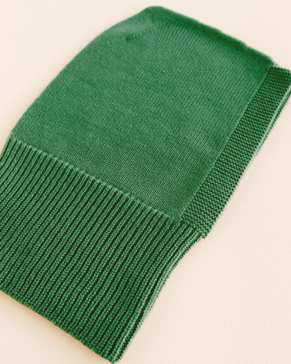 Hvid Eddy balaclava muts in Grass, merinowol, small