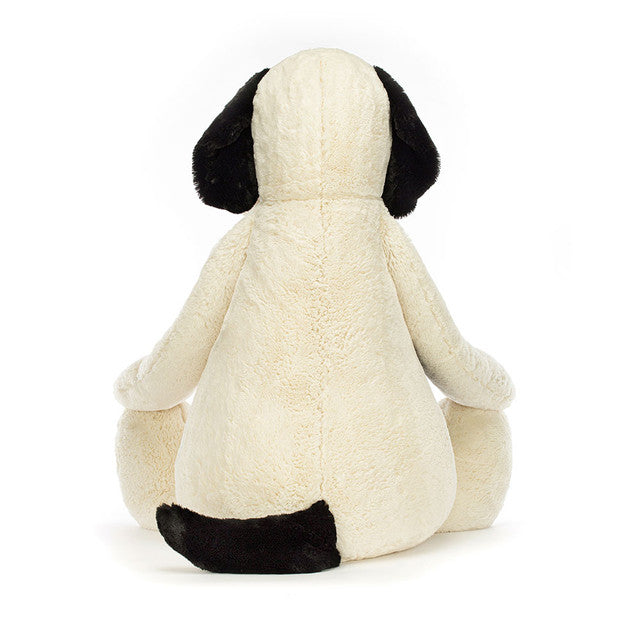 Jellycat - Knuffel Bashful Black & Cream Puppy Medium