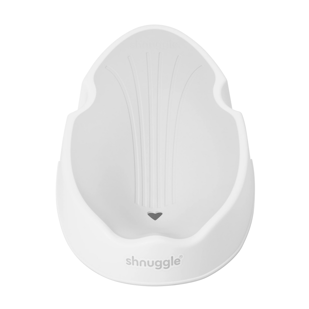 Shnuggle badsteun voor pasgeborenen in taupe, ergonomisch en antislip