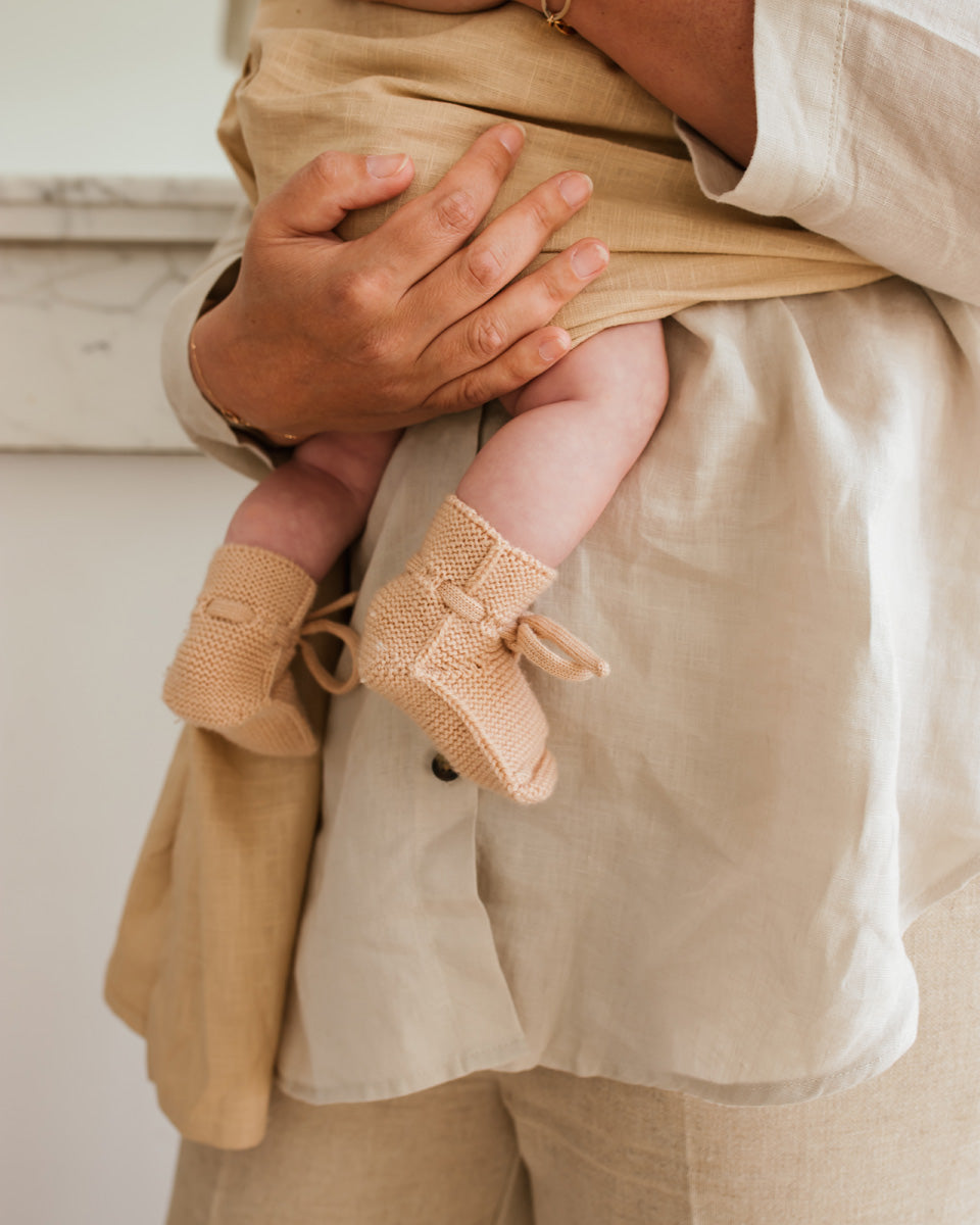 Hvid - Slofjes Apricot | 0-9m