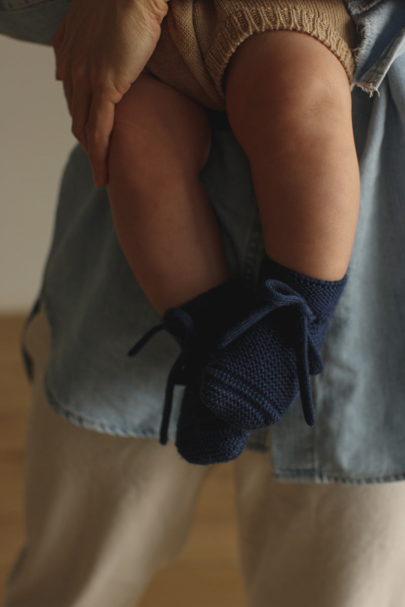 Hvid - Slofjes Blue | 9-15m
