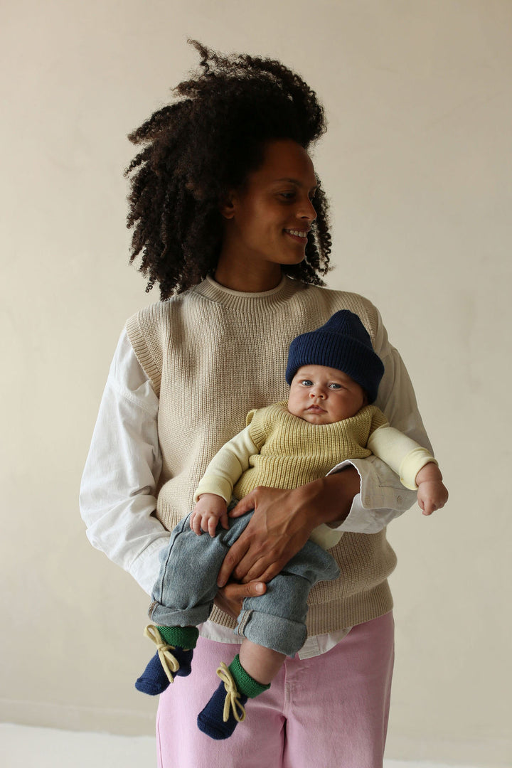 Hvid - Slofjes Blue / Grass | 9-15m