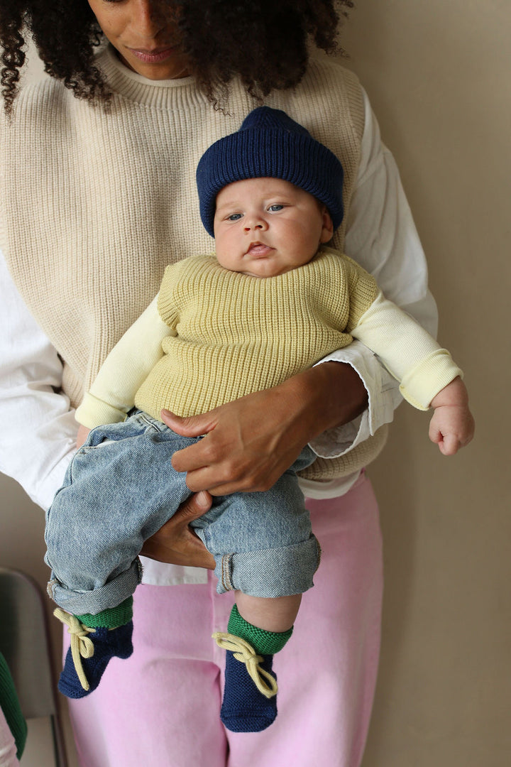 Hvid - Slofjes Blue / Grass | 9-15m