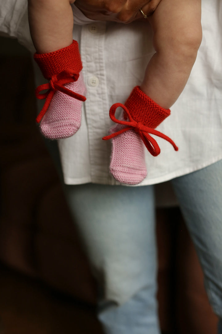Hvid - Slofjes Cotton Candy / Red | 0-9m