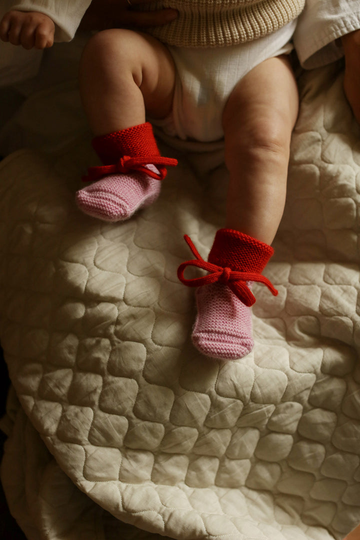 Hvid - Slofjes Cotton Candy / Red | 9-15m