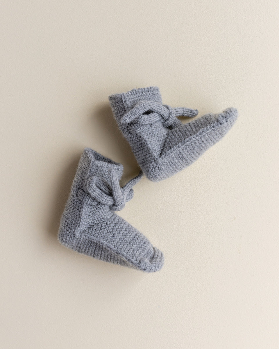 Hvid - Slofjes Grey Melange | 9-15m