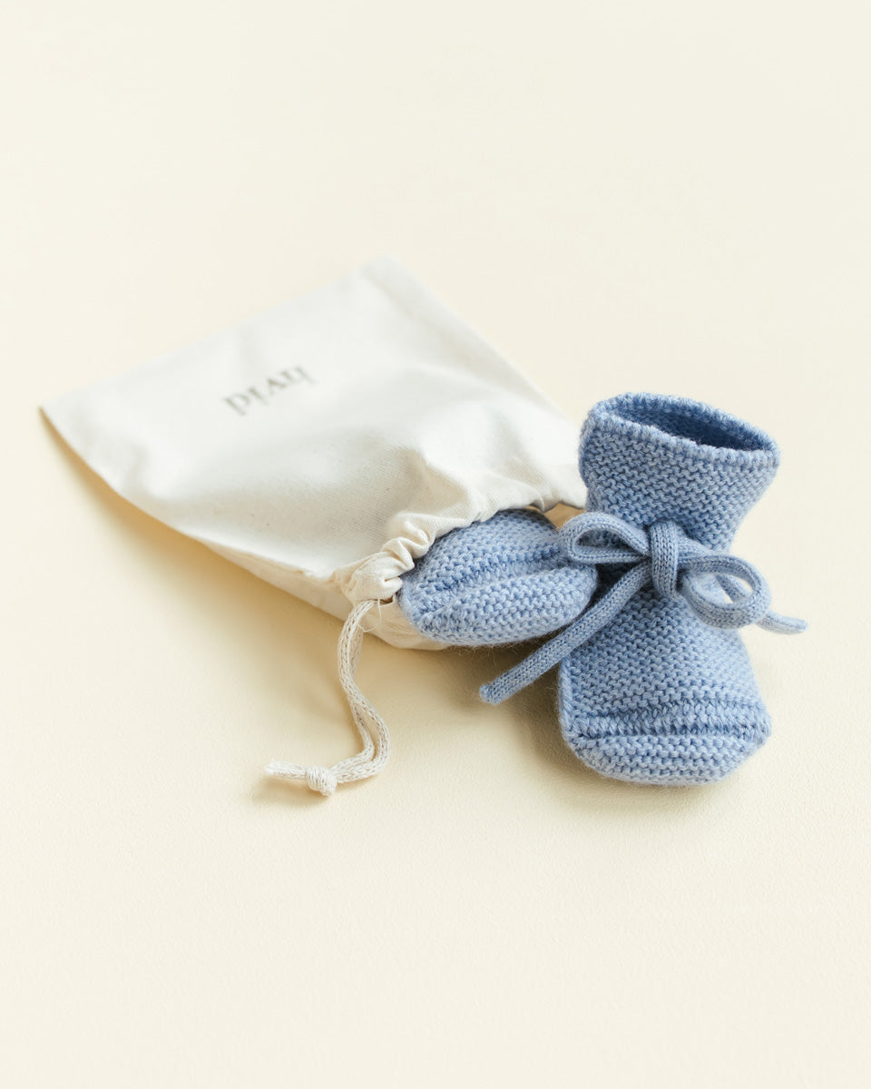 Hvid - Slofjes Light Blue | 0-9m