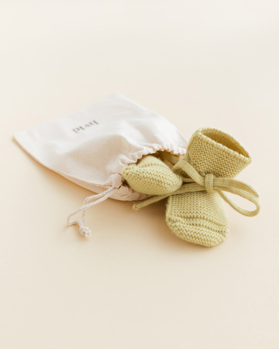 Hvid - Slofjes Light Yellow | 0-9m