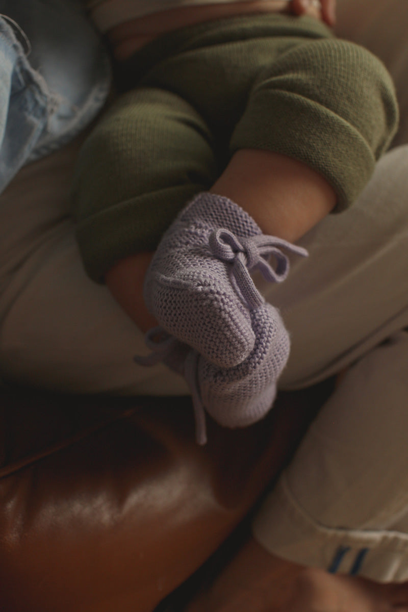 Hvid - Slofjes Lilac | 0-9m