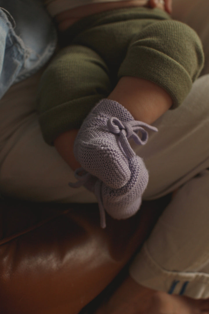 Hvid - Slofjes Lilac | 0-9m