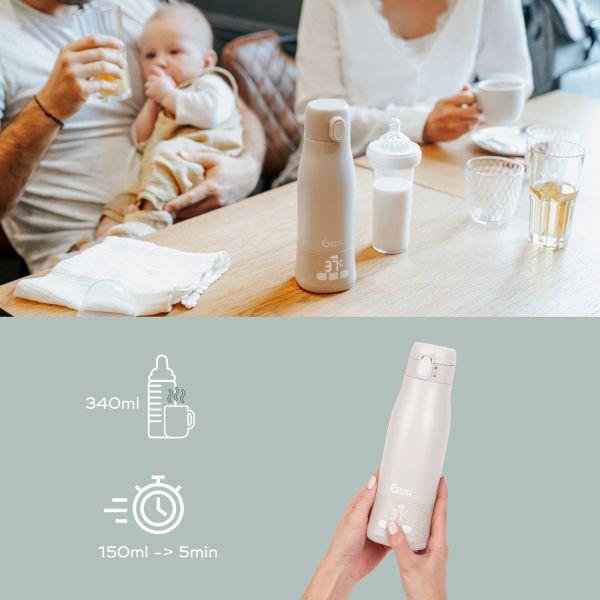 Babymoov - Draagbare Flesverwarmer Moov & Feed | Sand