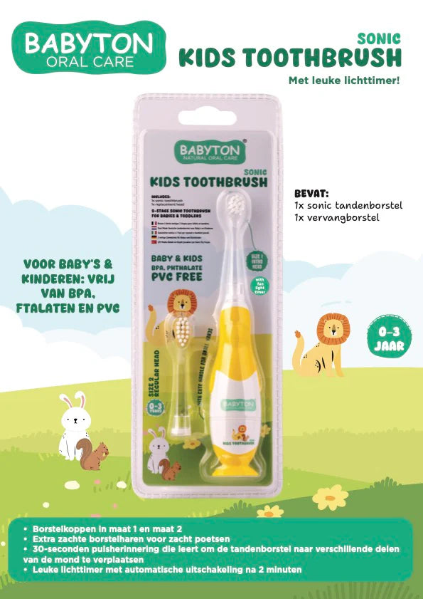 Babyton - Tandenborstel Met Vervangbare Opzetborstel Sonic