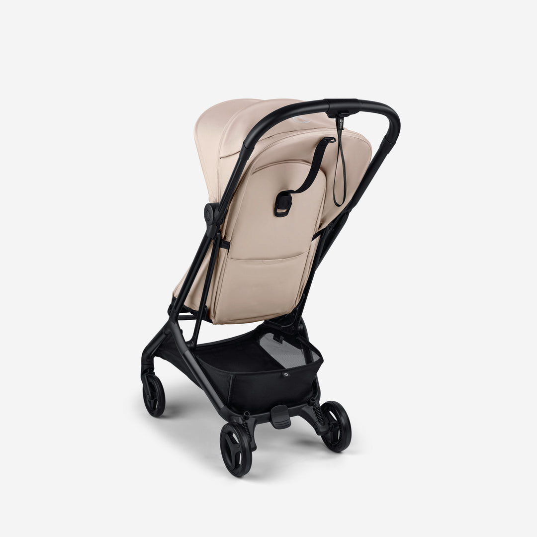 Bugaboo Butterfly2 buggy in Desert Taupe, ingeklapt en gebruiksklaar