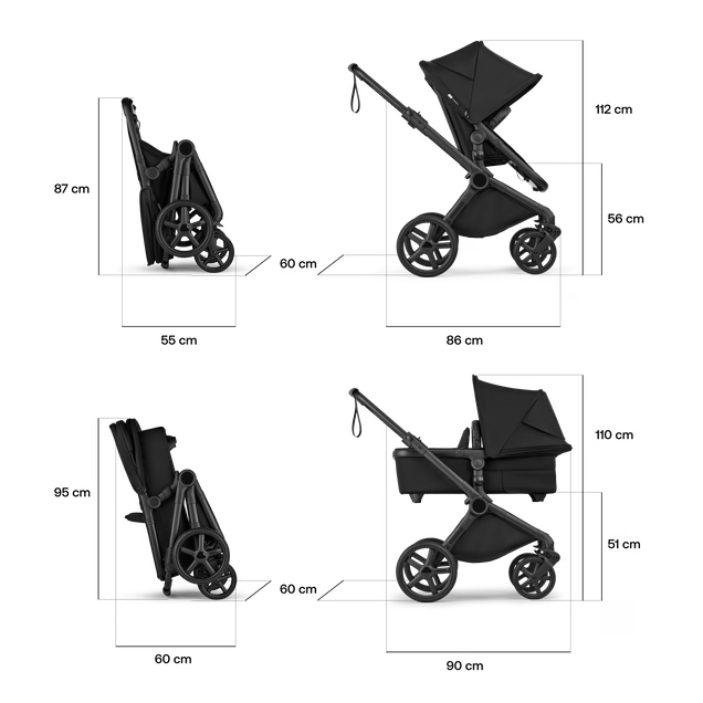 Bugaboo - Kinderwagen Cub Compleet Black / Deep Indigo