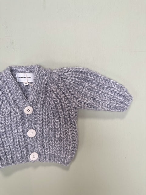 Pequeno Tocon - Cardigan Fuzzy Grey