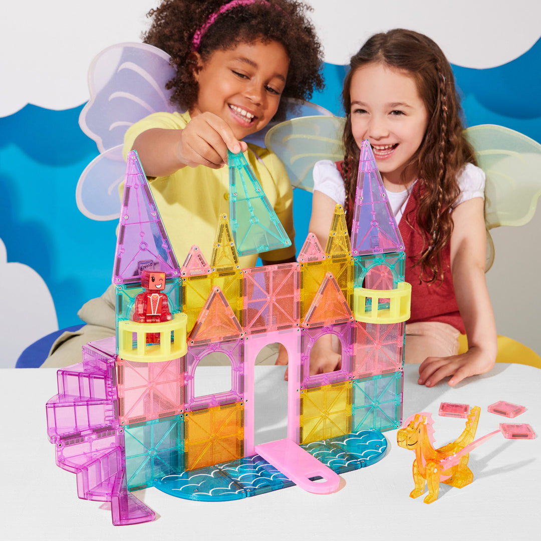 MAGNA-TILES - Magnetische Bouwblokken Castle DLX Met Micromags (48 stuks) | Multicolor