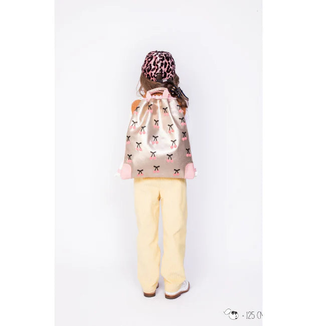 Turn- en zwemzak met vrolijke kersenprint – Jeune Premier Cherry Pompon