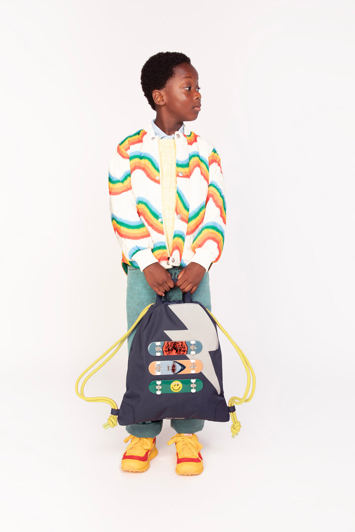 Waterafstotende turnzak met skateboardprint – City Bag Skate