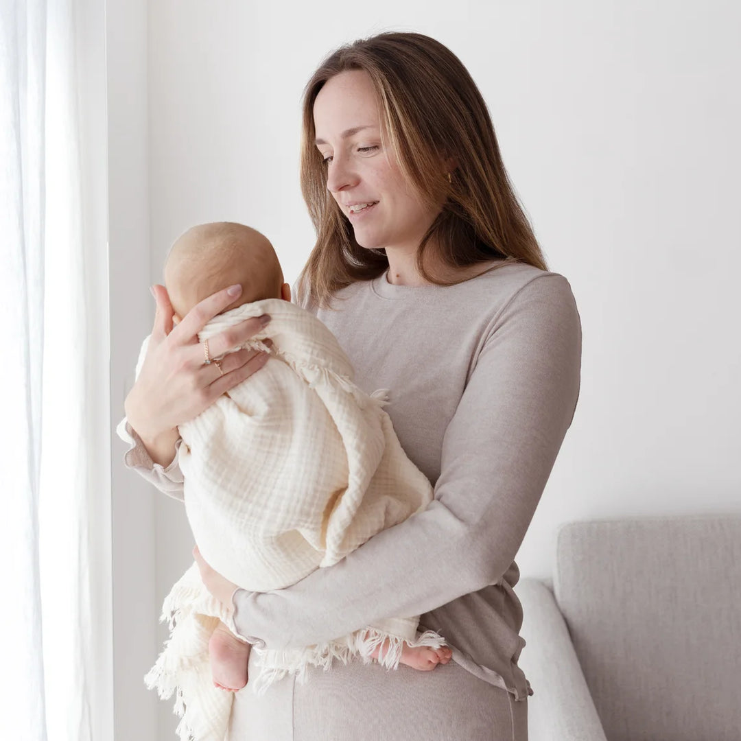 Bemini - Deken Double Swaddle 80x100cm | Ecru