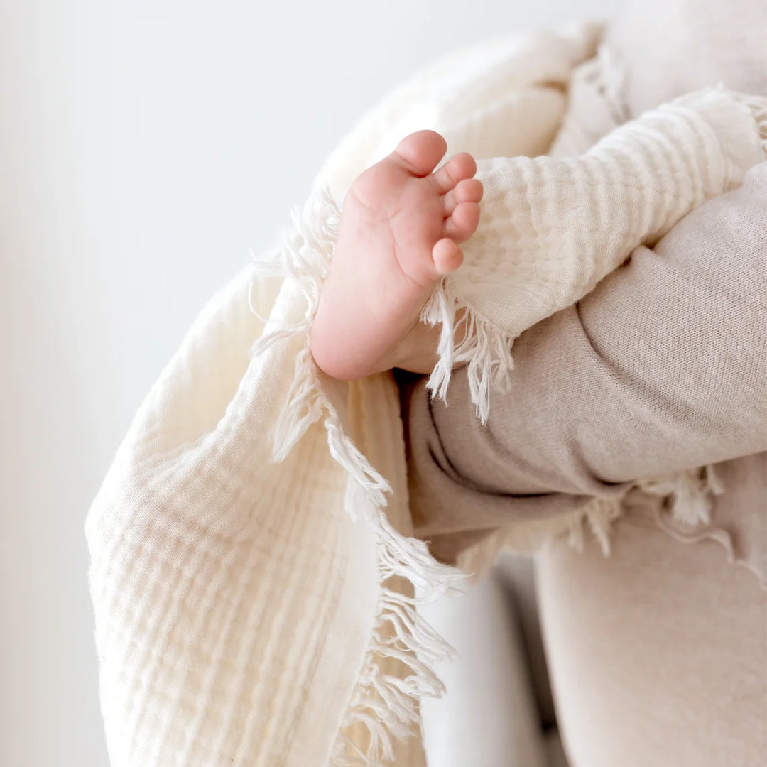 Bemini - Deken Double Swaddle 80x100cm | Ecru