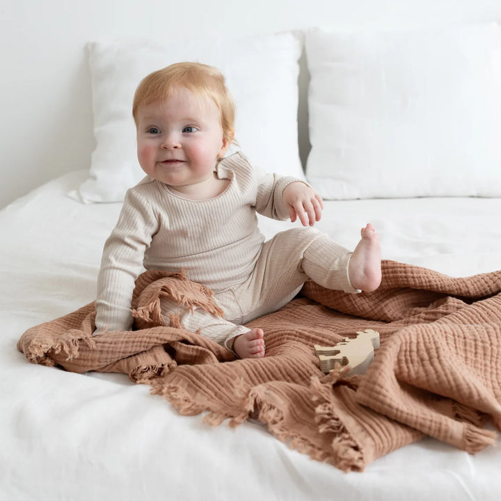 Bemini - Deken Double Swaddle 80x100cm | Moka