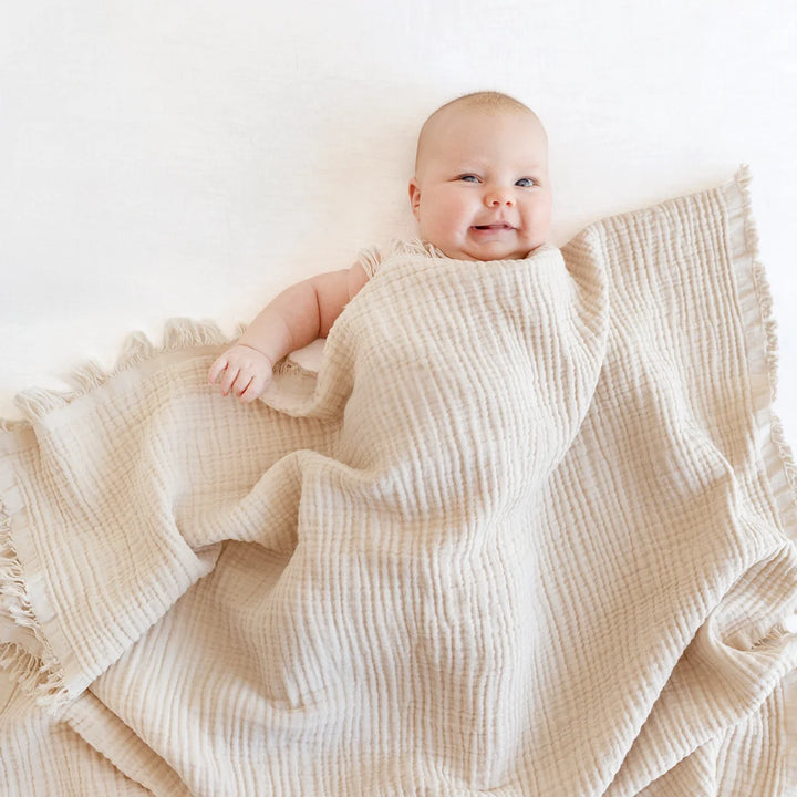 Bemini - Deken Double Swaddle 80x100cm | Naturel