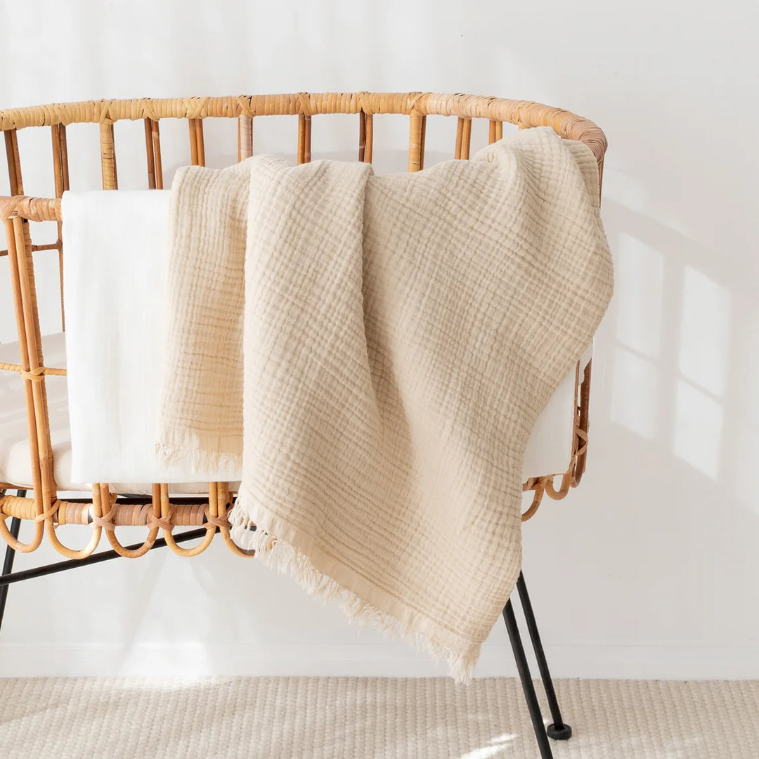 Bemini - Deken Double Swaddle 80x100cm | Naturel