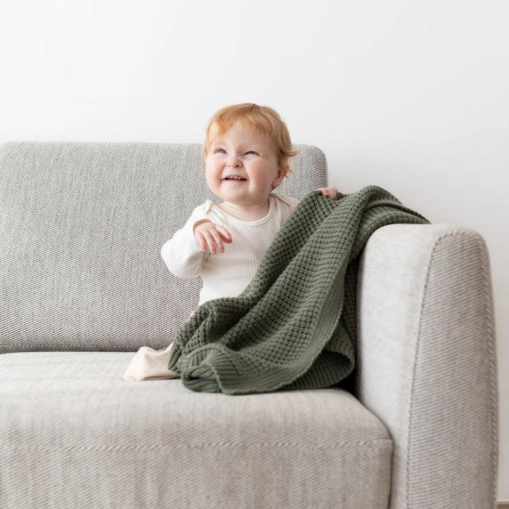 Bemini - Deken Knitted 80x100cm | Wasabi