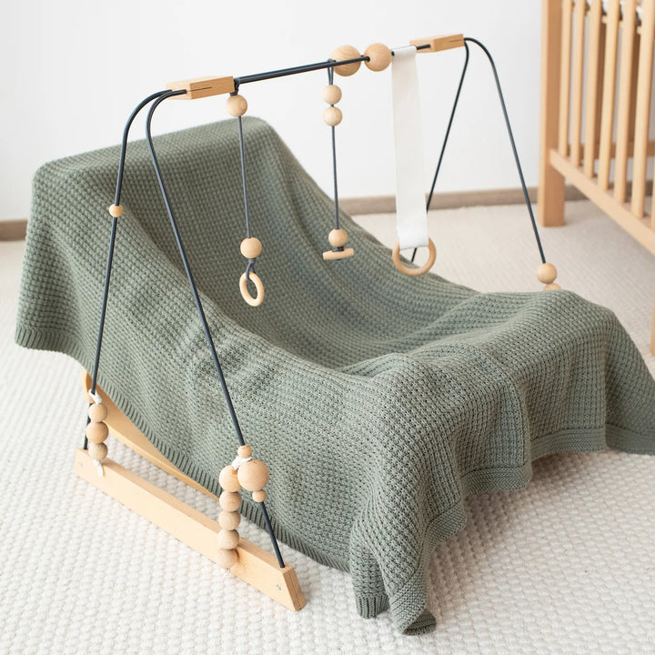 Bemini - Deken Knitted 80x100cm | Wasabi