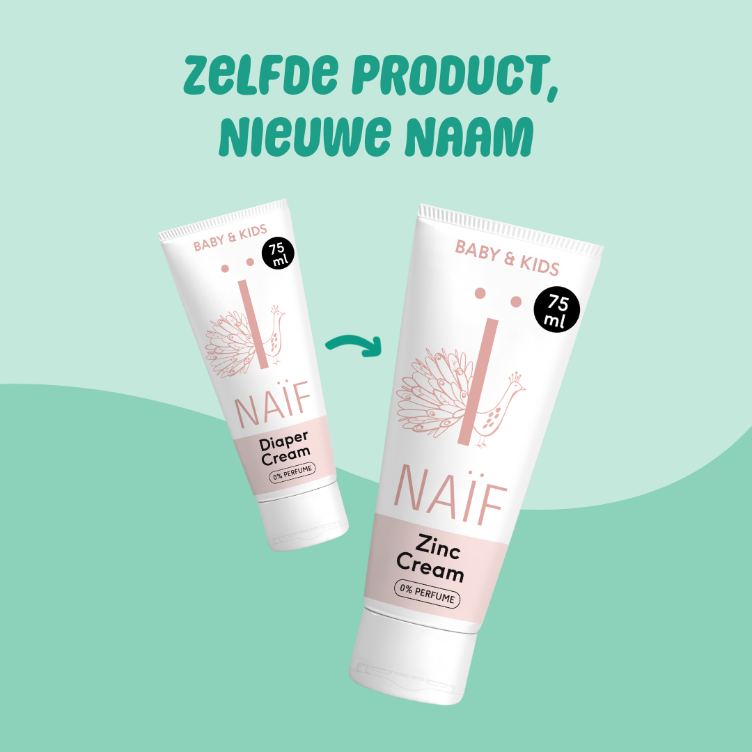 Naïf billencrème baby 75ml parfumvrij met zinkoxide voor gevoelige huid