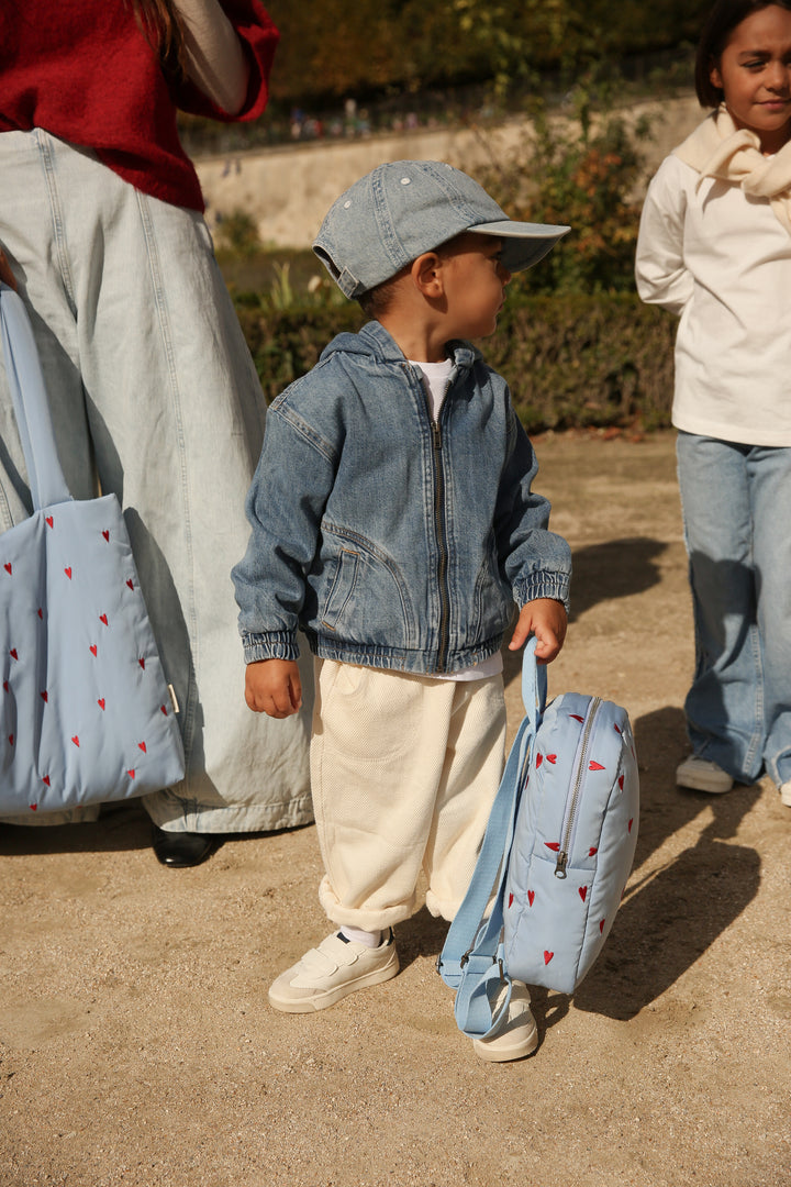 Studio Noos - Rugzak Puffy Mini Hearts | Light Blue