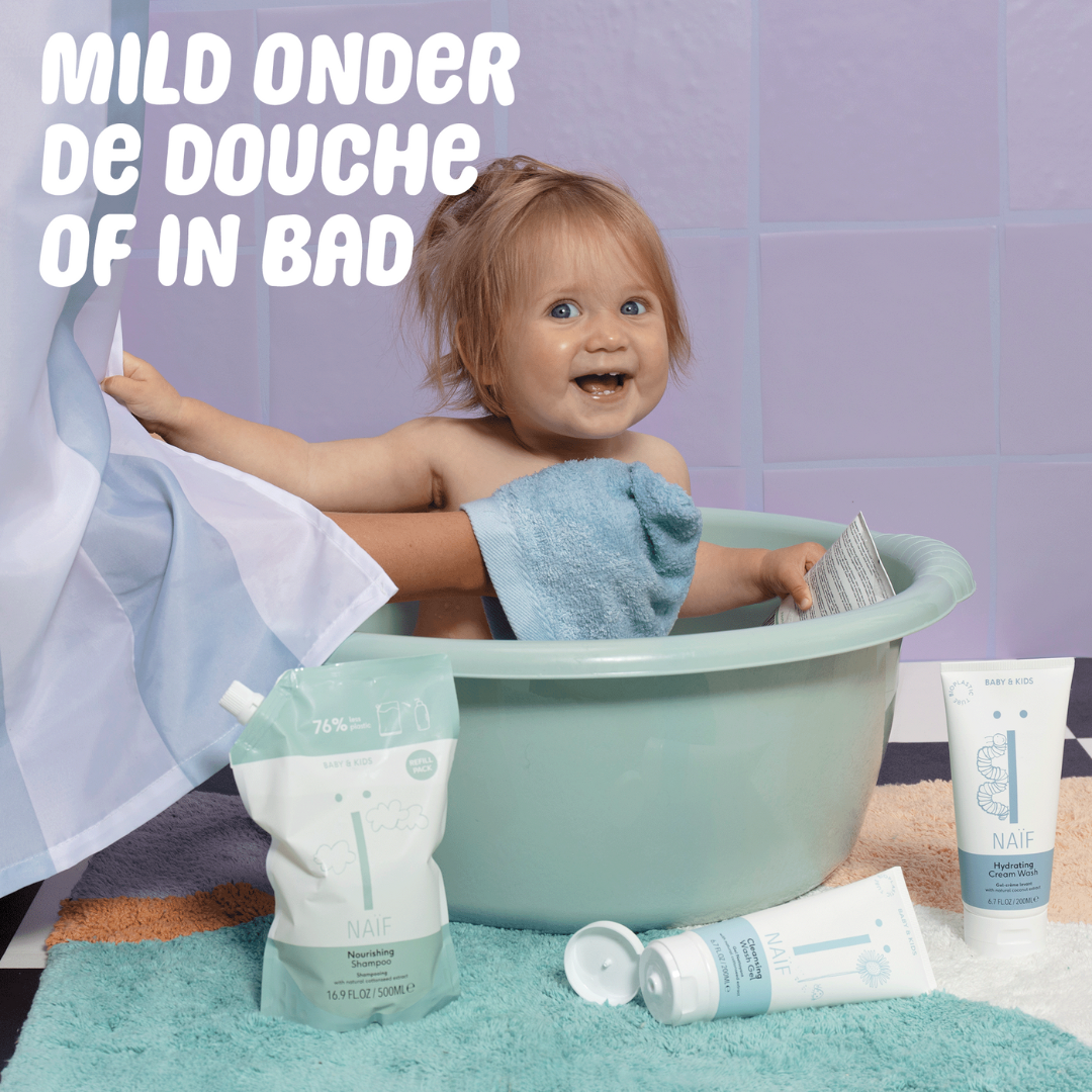 Naïf milde wasgel baby 200ml met katoenzaadolie, zacht en zeepvrij