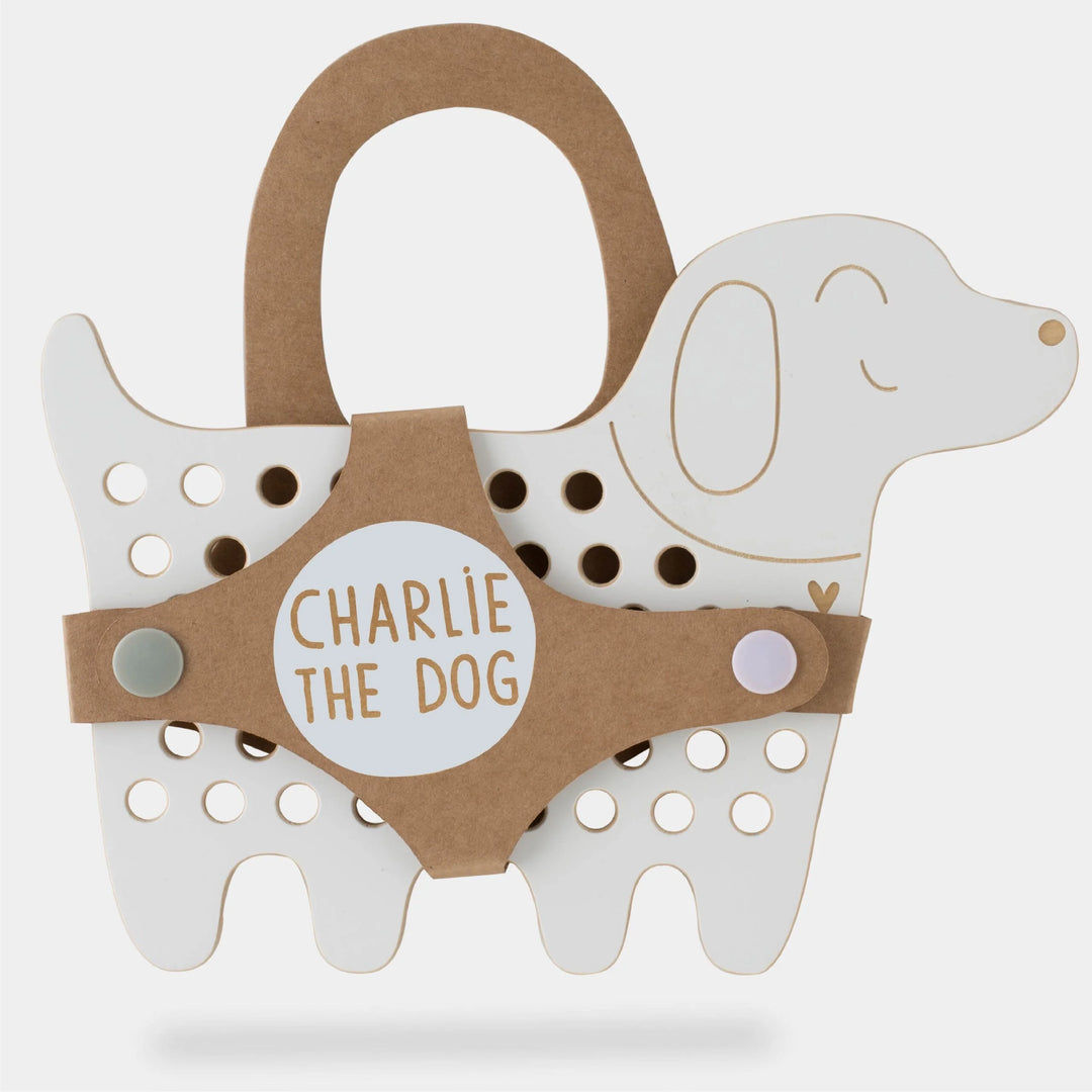 Milin - Houten Rijgspel Charlie | Dog