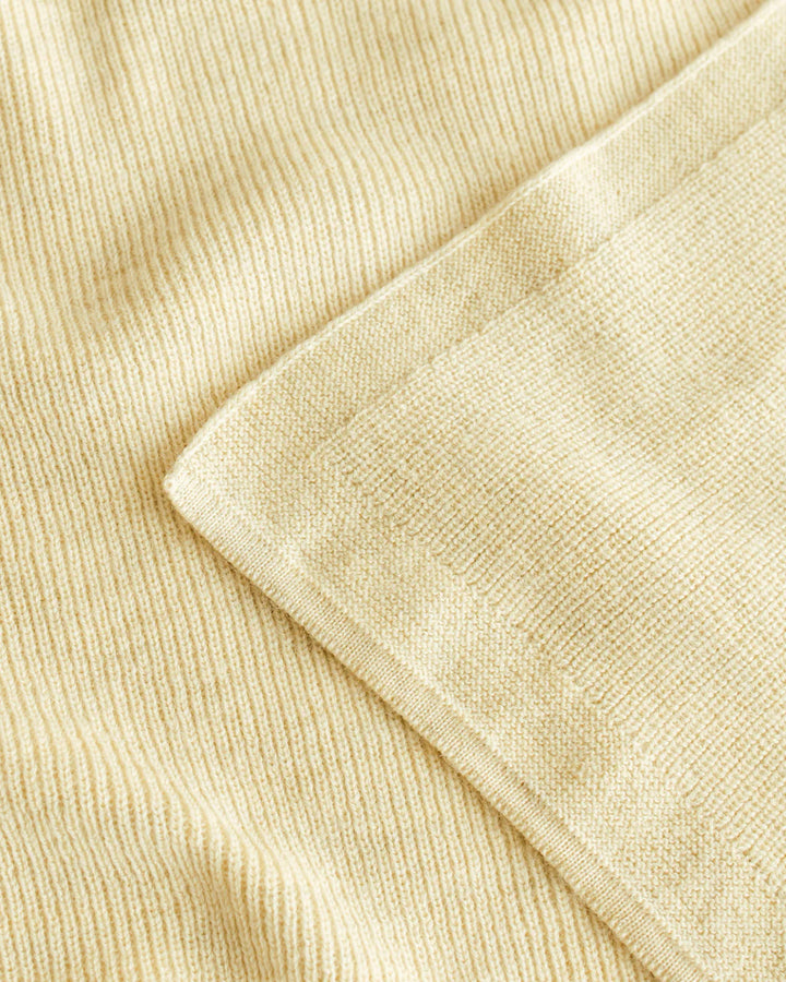 Hvid deken Felix van merinowol in Light Yellow, 70x95 cm
