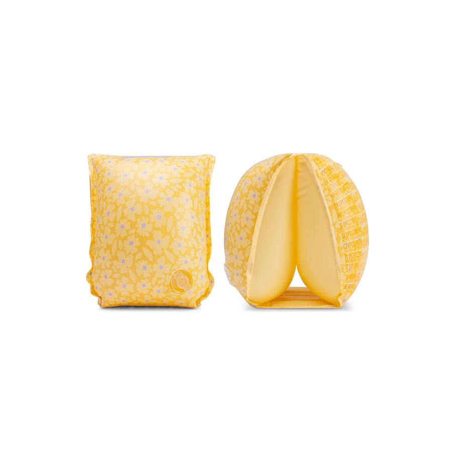 Swim Essentials zwembandjes Flowers Yellow voor kindjes van 0-2 jaar, veilig en stijlvol