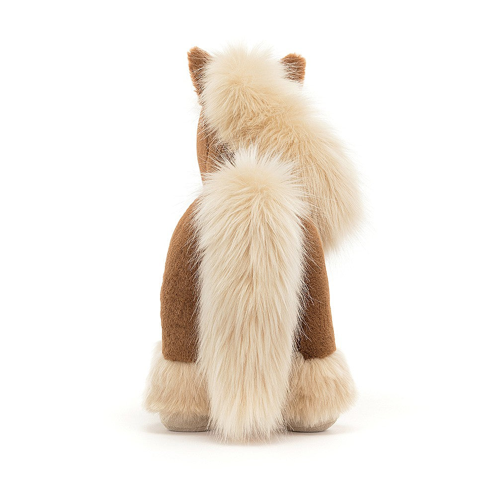 Jellycat knuffel Freya Pony, 32 cm, met toffee-kleurige vacht en zijdezachte blonde manen
