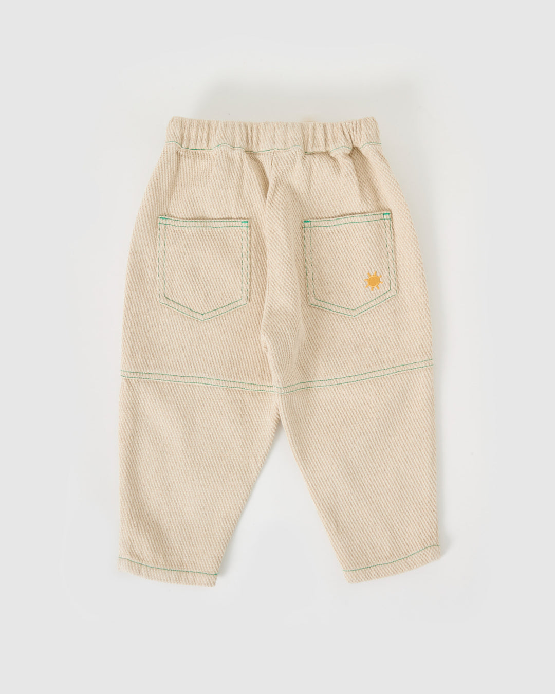 Goldie + Ace Drew broek in zandkleur met oversized zakken en trekkoord