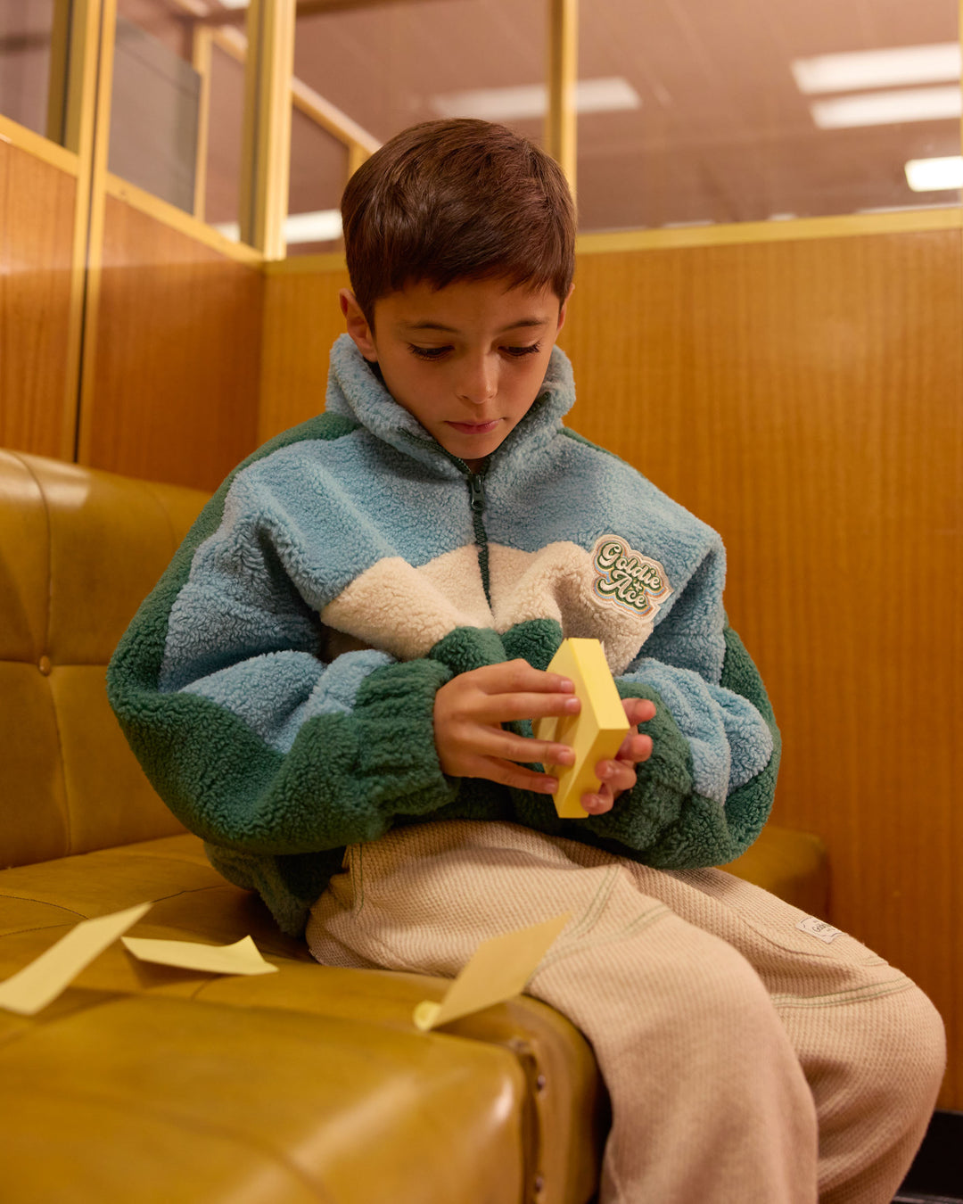 Goldie + Ace - Jas Sherpa Frankie | Teal / Cream / Dark Jade