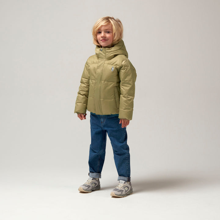 Gosoaky Dragon Eye pufferjack in Gray Green met reflecterende strip