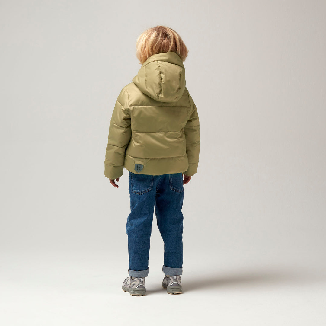 Gosoaky Dragon Eye pufferjack in Gray Green met reflecterende strip