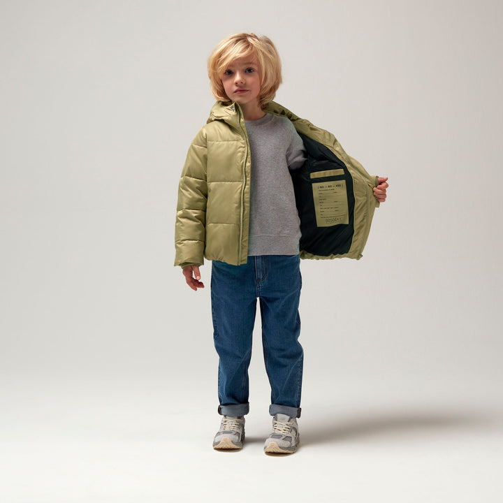 Gosoaky Dragon Eye pufferjack in Gray Green met reflecterende strip